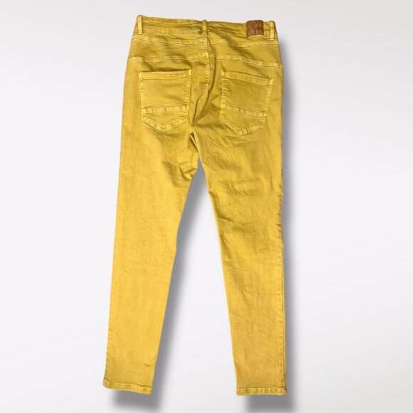 Q2 Premium Denim Acid Green High Rise Button Fly Skinny Jeans Size 6 - Picture 6 of 9